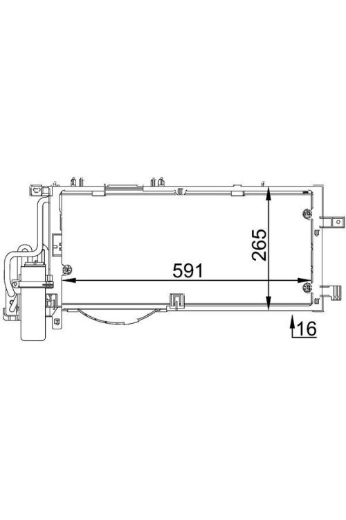 A/C-Kondensator OPEL CORSA C 1.7D