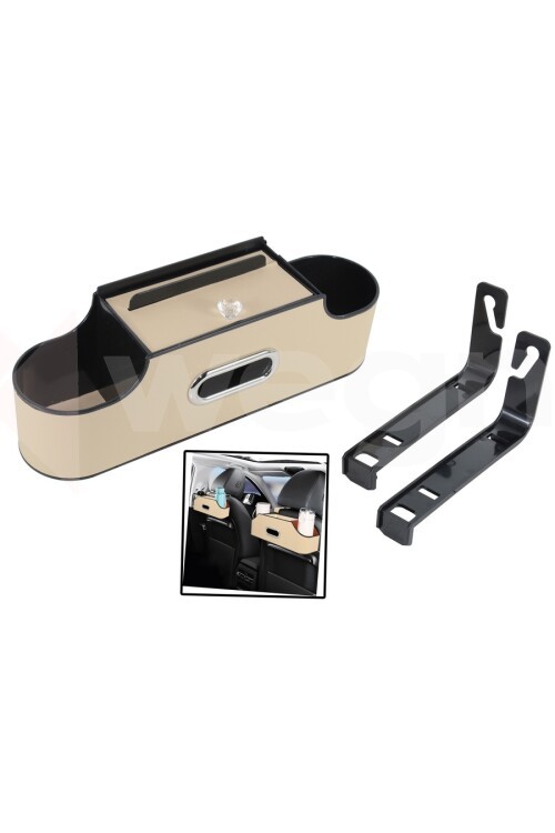 ARAÇ İÇİ KOLTUK ARKASI ORGANİZERİ KREM