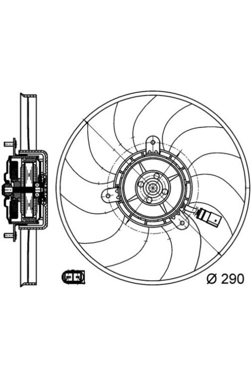 FAN MOTORU SAĞ GOLF5-GOLF6-JETTA-PASSAT-CADDY-A3-LEON 2004-2013 1.2-1.4 TSI - 1.6-1. 9 TDI
