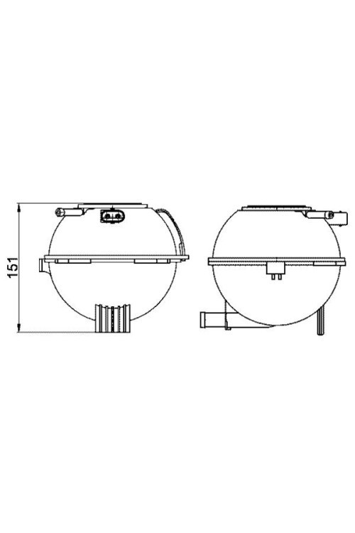 GENLEŞME KAVANOZU RADYATÖR YEDEK SU DEPOSU POLO-CORDOBA-FABIA-RAPID-ROOMSTES 2001- 2010
