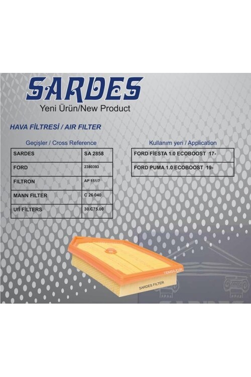 HAVA FİLTRESİ FORD FIESTA VII-PUMA 1.0L 20 >