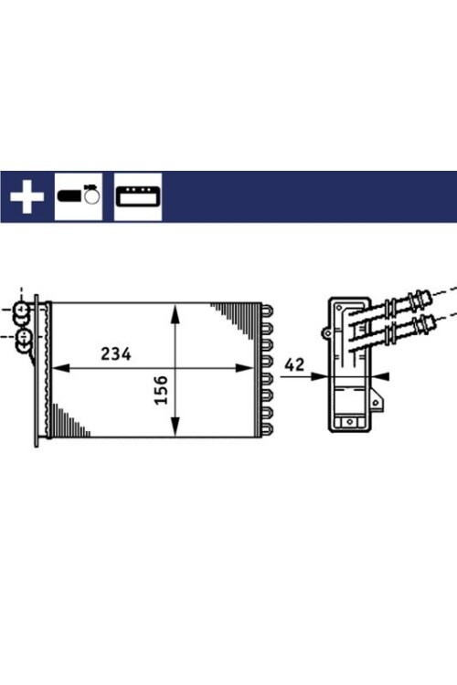 KALORİFER RADYATÖRÜ A3-TT-BORA-GOLF IV-OCTAVIA-TOLEDO II-LEON-1.61.9TDI-2.3 V5-2.8 V 6- 234x156x42