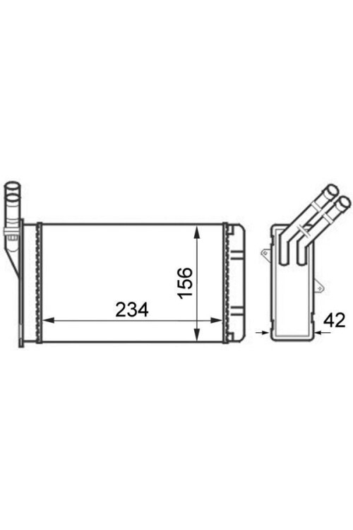 KALORİFER RADYATÖRÜ BERLINGO-PARTNER 96>XANTIA 95-98 XSARA 99-05 306 93-01 234 x157