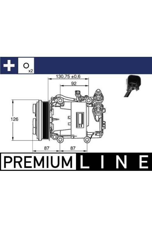 KLİMA KOMPRESÖRÜ FOCUS II 1.6 TDCİ 04 > CMAX 1.6 TDCİ 07 > V50 1.6D-2.0D-2.4 TDİ-2.4 DS 05 > 120mm