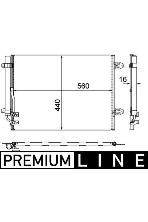 KLİMA KONDENSERİ KURUTUCU İLE PASSAT 05> 560x440x16 8FC351317541