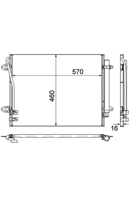 KLİMA KONDENSERİ KURUTUCU İLE PASSAT 05>1.4TSI-1.8TSI-2.0TSI 577x439x16 8FC3513 17551