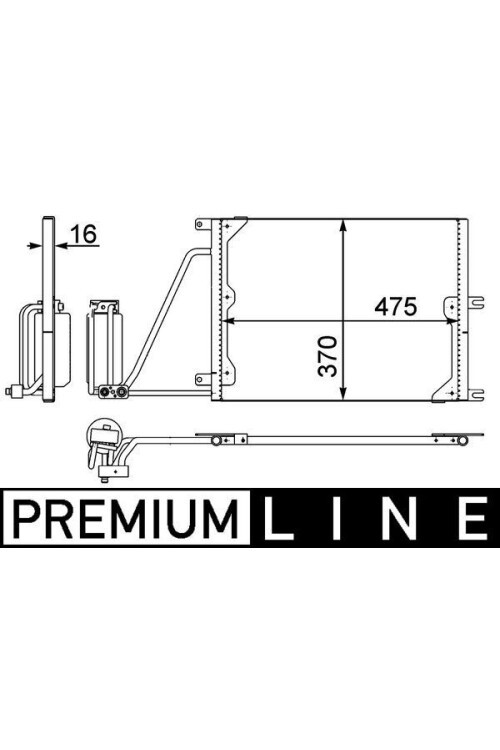 KLİMA KONDENSERİ KURUTUCU İLE VECTRA B 2.0DTI 16V-2.2DTI 16V 475x370x16