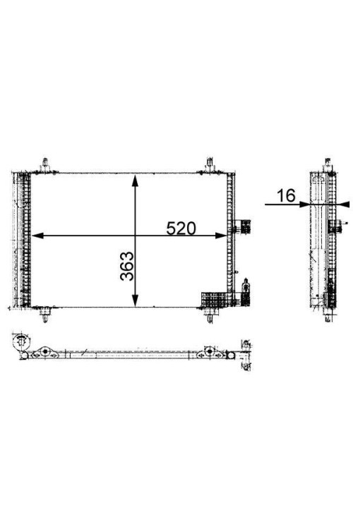 KLİMA RADYATÖRÜ KONDANSÖRÜ PEUGEOT P406 98>04 P607 00>10 CITROEN XSARA 2.0 HDI