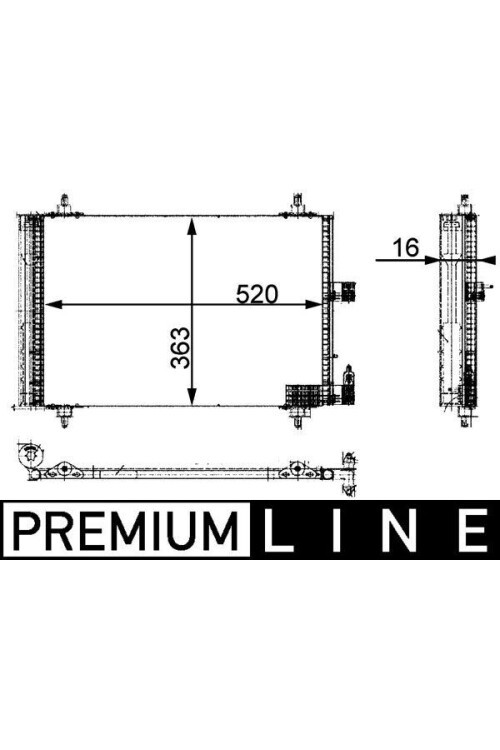 KLİMA RADYATÖRÜ KONDANSÖRÜ PEUGEOT P406 98>04 P607 00>10 CITROEN XSARA 2.0 HDI