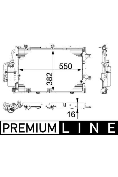 KLİMA RADYATÖRÜ KONDENSERİ CORSA C-COMBO C-TIGRA B 00> 1.0-1.2-1.4 540x382x16