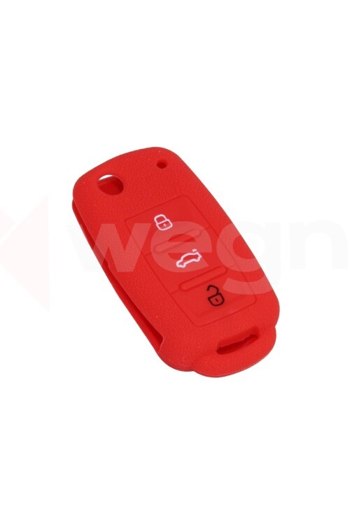 KONTAK ANAHTAR KUMANDA KORUYUCU KILIF SİLİKON KIRMIZI VW CADDY-JETTA-POLO-GOLF 6-SEAT LEON