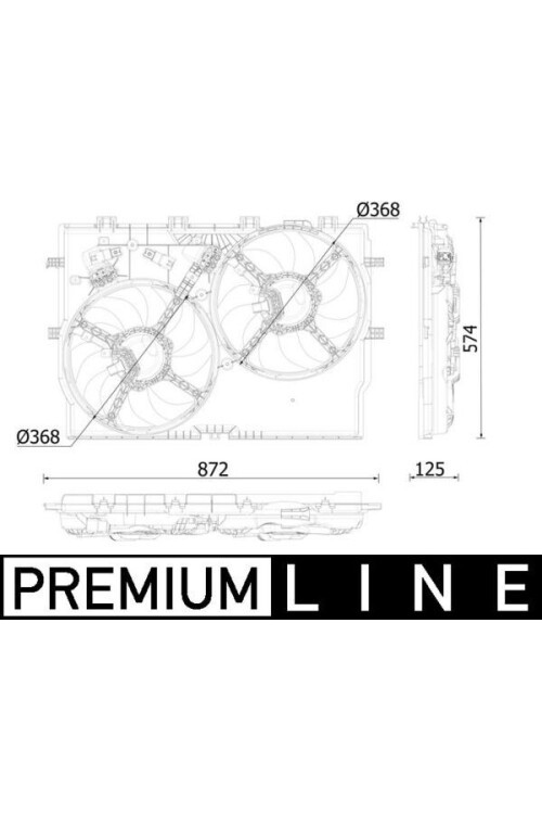 Kühlmittelkühler-/Kondensator-Lüfter FIAT DUCATO