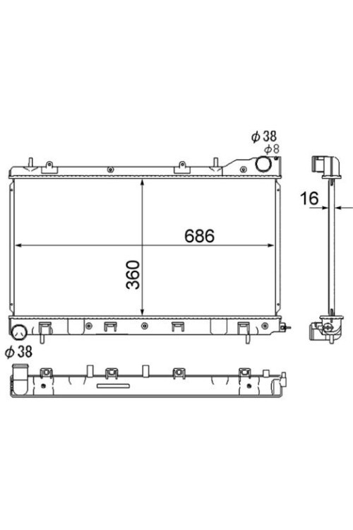 Kühlmittelkühler SUBARU FORESTER MT 2002-