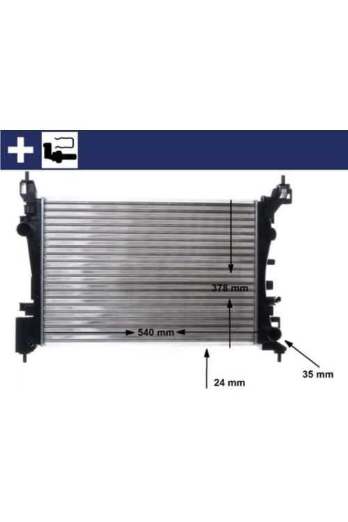 MOTOR SU RADYATÖRÜ OPEL CORSA D-CORSA E 1.2-1.4 A12XER A12XEL B12XEL A14XER B14XER 11> 540x378x23