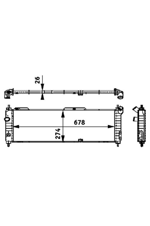 RADYATÖR COMBO-CORSA-CORSA B-TIGRA AL/PL/MEK 680x273x26