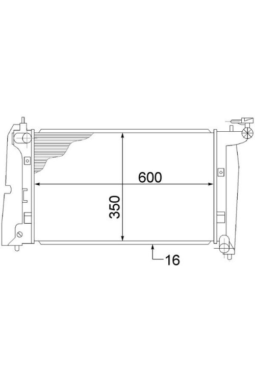 RADYATÖR COROLLA 1.4-1.6 VVTİ AC KLİMASIZ MEK 597x355x16
