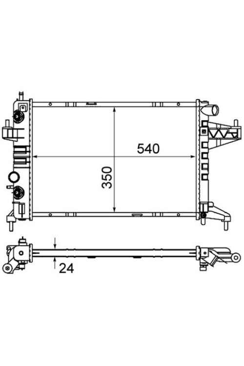 RADYATÖR CORSA C 1.4-1.8 MEK OTOM AC 540x350x24