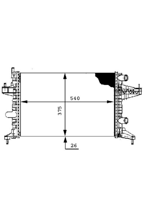 RADYATÖR CORSA C-COMBO-TIGRA 1.0-1.2-1.2 16V-1.4-1.4 16V AC KLİMASIZ MEK 540x378x23 1300236-9201955-25555161-24445162
