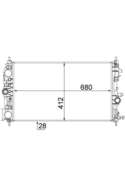 RADYATÖR INSIGNIA-ZAFIRA C 1.4 2011> MEK AC 680x412x28