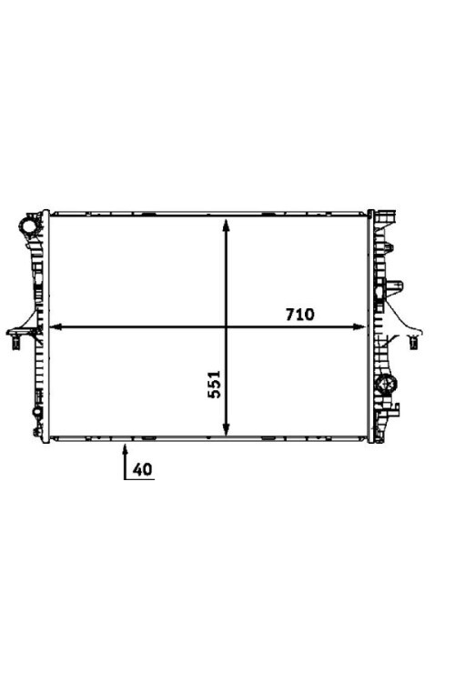 RADYATÖR TOUAREG 6.0 W12 05>TOUAREG 02>5.0 V10 TDI AC KLİMASIZ MEK OTOM 710x551x4 0
