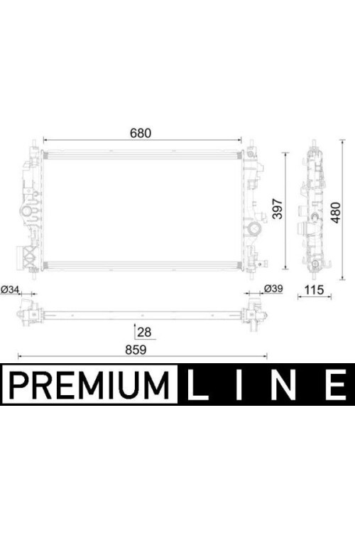 SU RADYATÖRÜ ASTRA J 10>15 ZAFIRA C 12>19 1.6-1.7-2.0 CDTI DTH-DTL-DTJ