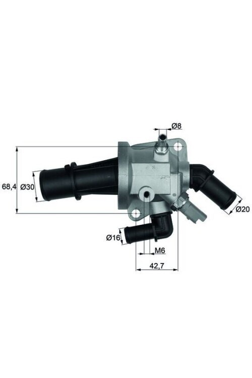 TERMOSTAT KOMPLE 88C ALBEA-DOBLO-PALIO-PUNTO-PANDA 1.3 CORSA C-COMBO-MERIVA-TIGRA-1.3 CDTI