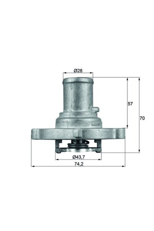 TERMOSTAT KOMPLE FIAT PUNTO 188 87C 1.2-1.4 16V