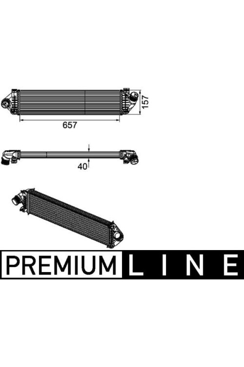 TURBO RADYATÖRÜ CMAX-FOCUS II 1.6TDCİ-1.8TDCİ-2.0TDCİ-KUGA VOLVO S60 S80 D2 S80 1.6D 2.0TDİ V60 V70