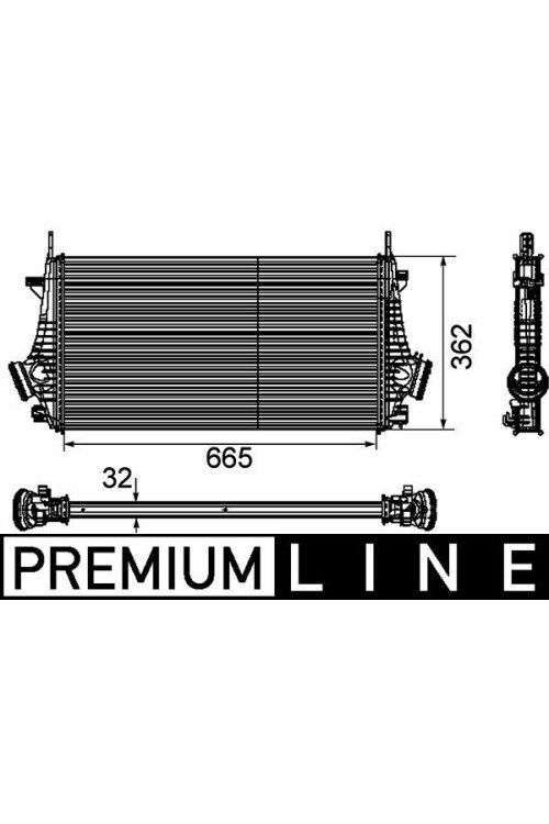 TURBO RADYATÖRÜ INTERCOOLER INSIGNIA A 09>17 1.6 CDTI LET-DTH-DTJ 2.0 DTH-NFT-NHT-DTR AL/PL/BRZ 2.8 NET-NER 665x361.7x32