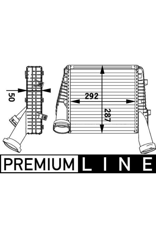 TURBO RADYATÖRÜ INTERCOOLER VW TOUAREG 2.5 R5 TDI 03-10 3.0 V6 TDI 10 > Q7 3.0TD I 07 287x292x50