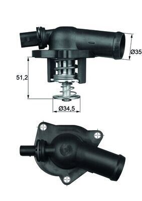 x TERMOSTAT KOMPLE GOLF IV-BORA-A2- 1.6 FSI-LUPO 1.4 FSI 109C