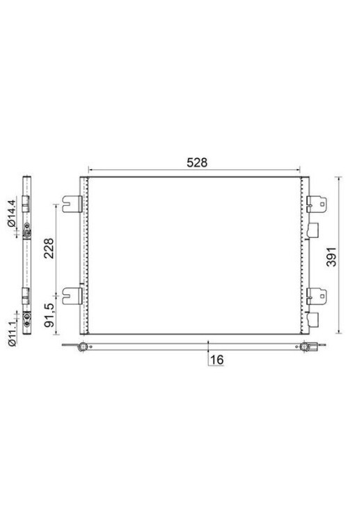 A/C-Kondensator DACIA LOGAN