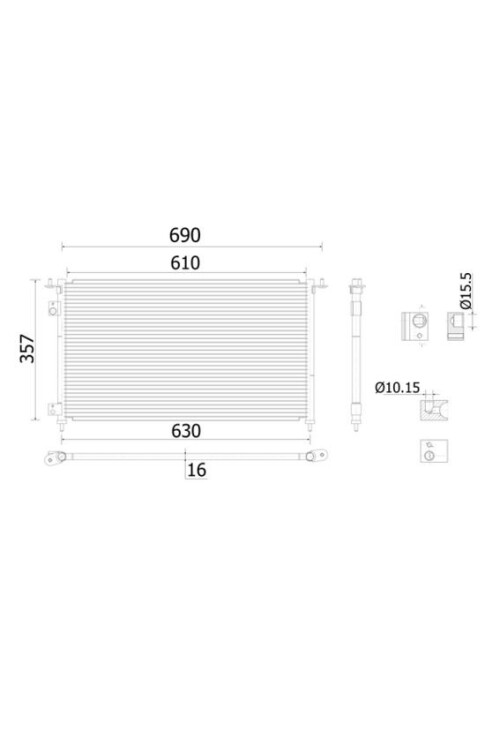 A/C-Kondensator HONDA CIVIC TYPE R/S