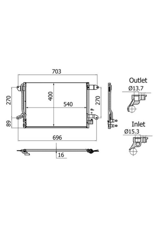 A/C-Kondensator VW JETTA / FUSCA