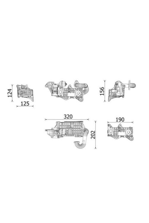 EGR SOĞUTUCU KÜTÜĞÜ KOMPLE P301-P208-P2008-P3008-P5008-PARTNER-BERLINGO-JUMPY-C3-C4-C-ELYSEE 1.5 BlueHDI DV5 TOURNEO-FOCUS IV 17> COURIER 17> KUGA III
