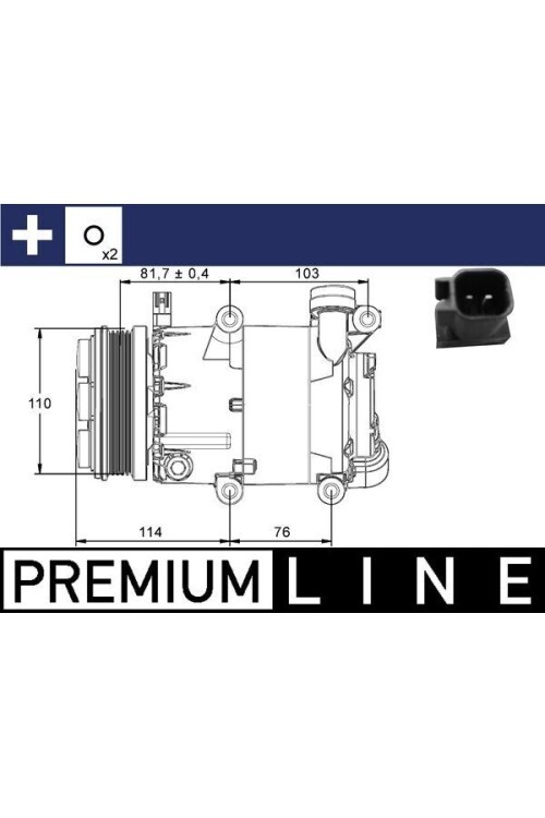 KLİMA KOMPRESÖRÜ FOCUS 06-12 C-MAX 07-10 VOLVO S40/ V40 KASNAK: 110MM