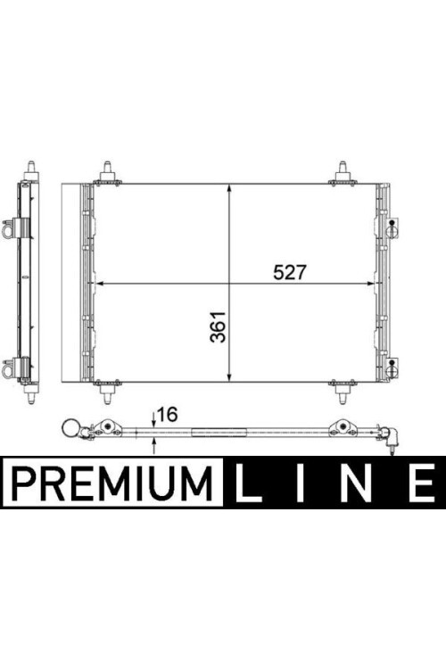 KLİMA KONDENSERİ BERLINGO-PARTNER-307-308-508-5008-3008-C4-DS4-DS5 1.4-1.6-2.0 HDI-VTI