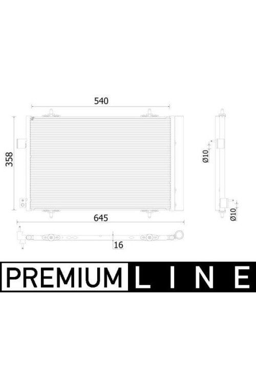 KLİMA RADYATÖRÜ KONDANSÖR P407 04>11 P508 10>18 C5 04>17 1.6-1.8-2.0 VTI-HDI