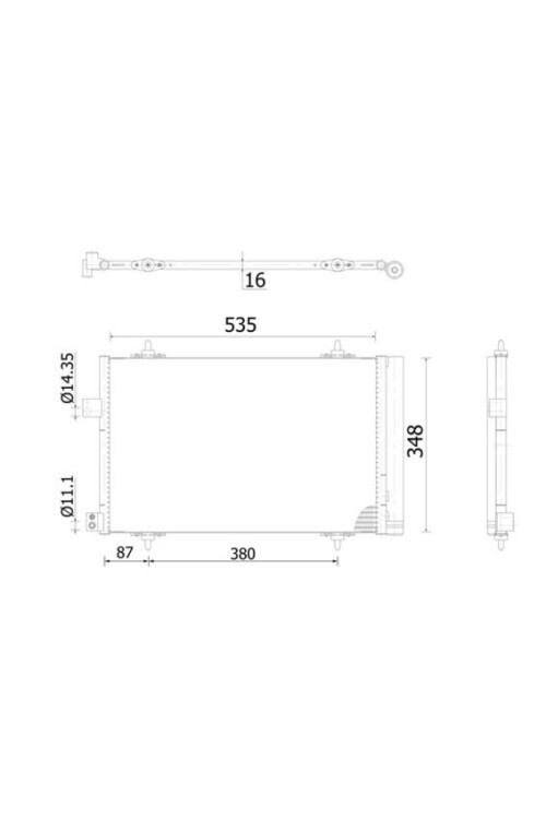 KLİMA RADYATÖRÜ KONDANSÖR P407 04>11 P508 10>18 C5 04>17 1.6-1.8-2.0 VTI-HDI