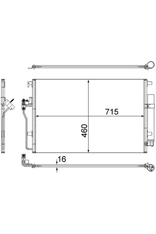 KLIMA RADYATORU MERCEDES SPRINTER B906 B907 B910 . VW CRAFTER 30-35-50