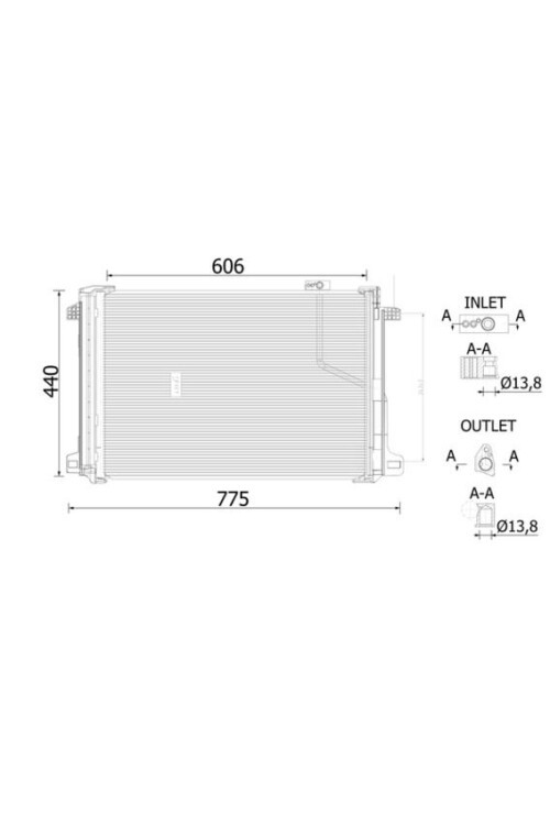 KLIMA RADYATORU MERCEDES W204 S204 C204 C218 W212 A207 C207 X204