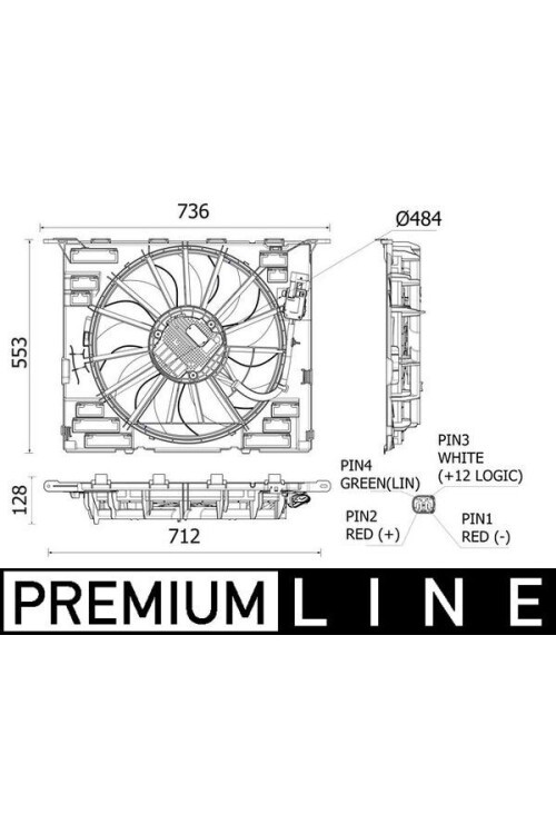 KOMPLE FAN 600 W 12 V PREMIUM LINE BMW G30 G31 G32 17>20 G11 G12 15>19