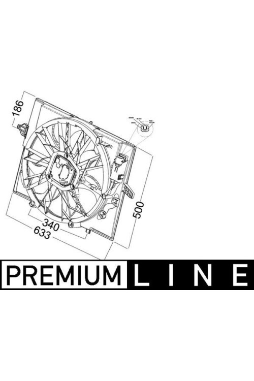 Kühlmittelkühler-/Kondensator-Lüfter BMW E 60