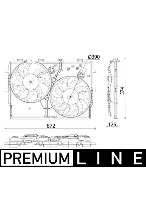 Kühlmittelkühler-/Kondensator-Lüfter FIAT DUCATO