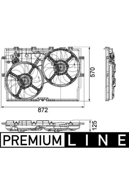Kühlmittelkühler-/Kondensator-Lüfter FIAT DUCATO