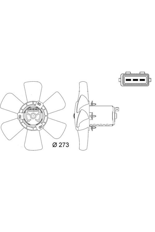 Kühlmittelkühler-/Kondensator-Lüfter VW GOLF II 19E