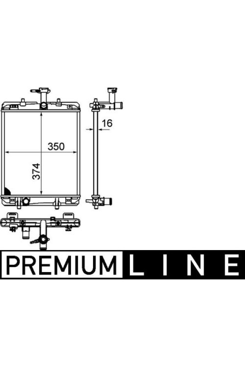 Kühlmittelkühler CITROEN C1/PEUGEOT 107