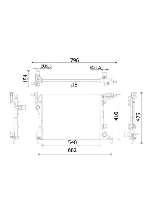 Kühlmittelkühler FIAT 500L
