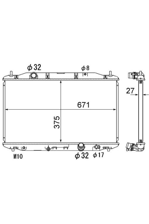 Kühlmittelkühler Honda Civic VII 2005-