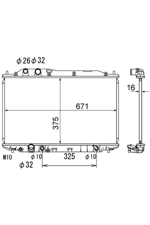 Kühlmittelkühler Honda Civic VII 2005-